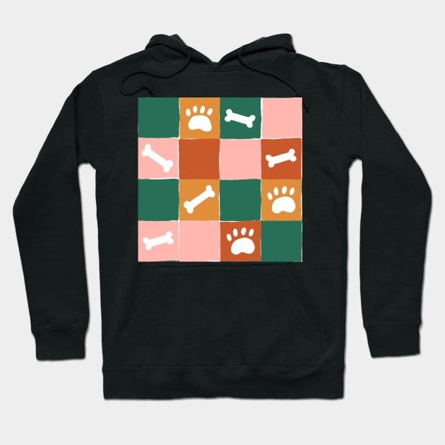 Pup Checkered Print Hoodie by latheandquill